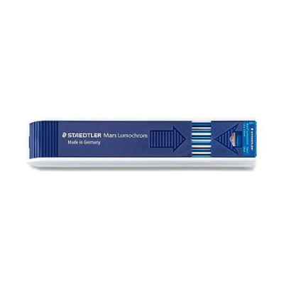 Abbildung von STAEDTLER 204 3 Farbmine Mars Lumochrom, Etui mit 12 Farbminen, blau
