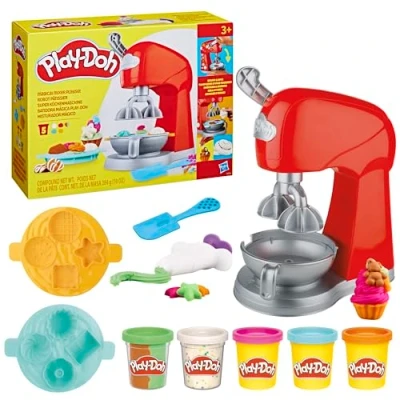 Abbildung von Play Doh Kitchen Creations Super Küchenmaschine, Küchenspielzeug mit Zubehör, zum Kneten und Spielen für Kinder