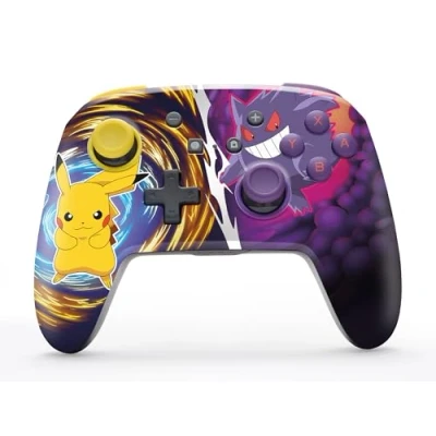 Abbildung von Verbesserter kabelloser Controller von PowerA für Nintendo Switch Pikachu vs. Gengar, OLED Modell, Lite, Gamepad, Spiele Controller, Bluetooth
