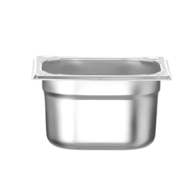 Abbildung von HENDI Gastronormbehälter, Temperaturbeständig von 40 bis 300C, Heissluftöfen Kühl und Tiefkühlschränken Chafing Dishes Bain Marie, Stapelbar, 1,6L, GN 1/6, 176x162x(H)100mm, Edelstahl