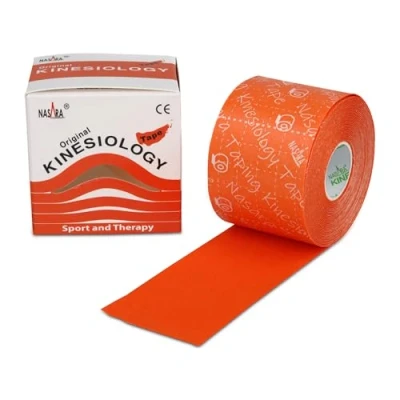Abbildung von Nasara Original Kinesiologie Physio Tape für Sport und Medizin, Rollengröße 5cm x 5m, Orange