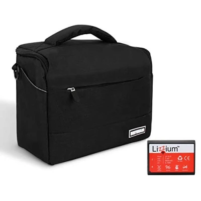 Abbildung von Bodyguard EOS Bundle Tasche für Canon Spiegelreflexkamera 4000D 2000D 1300D 1200D + Qualitäts Ersatz akku LP E10