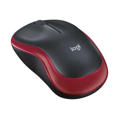 Abbildung von Logitech M185 Kabellose Maus, 2,4 GHz mit USB Nano Empfänger, 12 Monate Batterielaufzeit, 1000 DPI Optical Tracking, Für Links und Rechtshänder, Kompatibel PC, Mac, Laptop Rot
