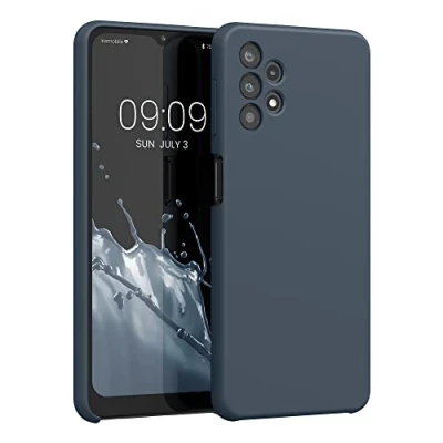 Abbildung von kwmobile Hülle kompatibel mit Samsung Galaxy A32 5G Silikon Handy Case Handyhülle weiche Oberfläche kabelloses Laden Dunkler Schiefer