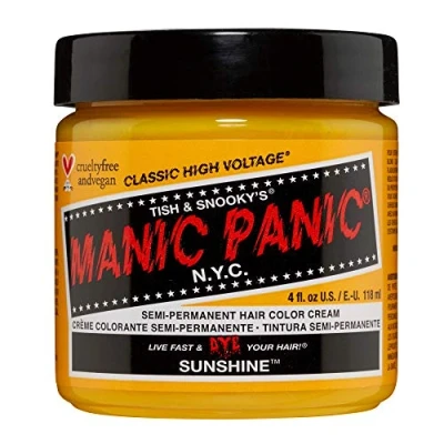 Abbildung von Manic Panic Sunshine Classic Creme, vegan, tierversuchsfrei, gelbe semipermanente Haarfarbe, 118 ml
