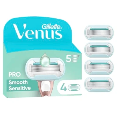 Abbildung von Gillette Venus Pro Smooth Sensitive Rasierklingen für empfindliche Haut, 4 Ersatzklingen