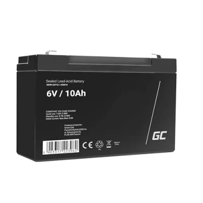 Abbildung von Green Cell® AGM 6V 10Ah Akku VRLA Blei Batterie Bleiakku Ersatzakku Gelakku Akkubatterie Zyklenfest Unbemannt Spielzeug Elektro Alarm Notstrom Kinderfahrzeuge Kinder Quad