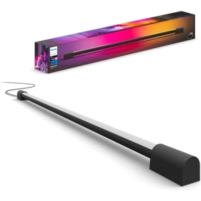 Abbildung von Philips Hue Play Gradient Light Tube schwarz 75cm, 110lm, Surround Beleuchtung, bis zu 16 Mio. Farben, einstellbare Lichteffekte, steuerbar via App, für Fernseher geeignet