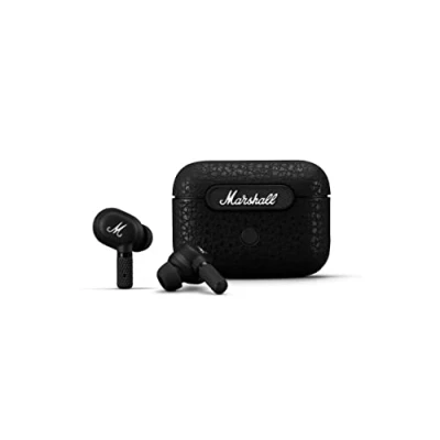 Abbildung von Marshall Motif ANC True Wireless Active Noise Cancelling Geräuschunterdrückung In ear Bluetooth Ohrhörer, Kabelloser Kopfhörer, 20 kabellose Stunden Akkukapazität Schwarz