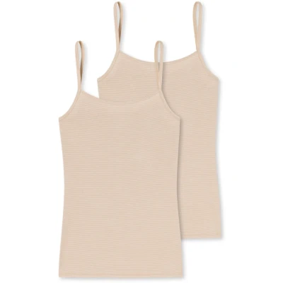 Abbildung von Schiesser 2 PACK Unterhemd/shirt, Damen, Größe: 36, Sand
