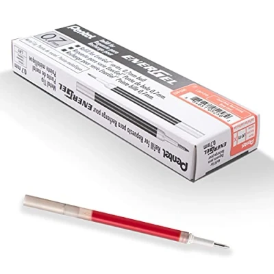 Abbildung von Pentel EnerGel LR7 Nachfüllmine für 0.7 mm Gelschreiber, koralle (12 Stück)