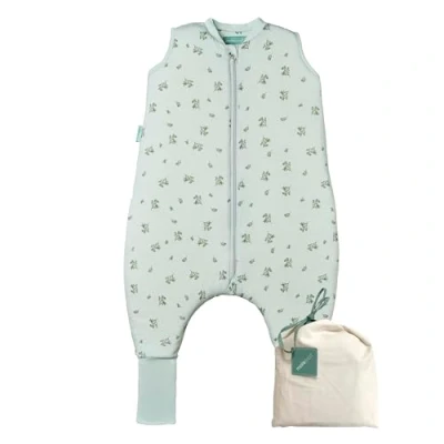 Abbildung von molis&amp;co Baby schlafsack mit Füßen und Socke Ideal für den Winter Babyschlafsack Beinen 2,5 tog 100% Baumwolle (Oeko TEX 100), Premium Qualität Botany Green (80 cm)