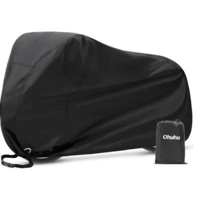 Abbildung von Ohuhu Fahrradabdeckung, Fahrradabdeckung Wasserdicht 210T Nylon Gewebe Hochwertige UPF 50+ Fahrradgarage Plane 200 x 110 70 cm Reißfestigkeit Fahrrad Schutzhülle mit Beutel