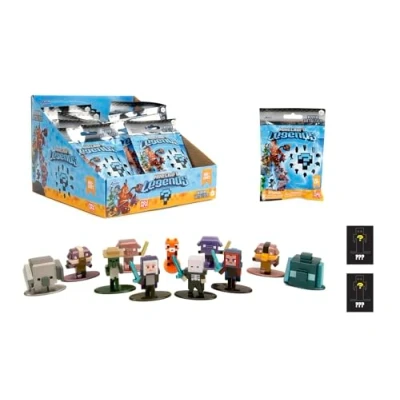 Abbildung von Jada Toys Minecraft Blind Pack Nanofigs, Welle 2, Legends Nano Sammelfigur aus Metall, Verschiedene Modelle, 4 cm, ab 3 Jahren, Schwarz
