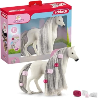 Abbildung von schleich Horse CLUB Sofia&#039;s Beauties 42583 Quarter Stute Spielset 14 Teiliges Pferdespielzeugset mit Pferd Mähne und Zubehör für Fantasievolles Spiel Pferde Spielzeug ab 4