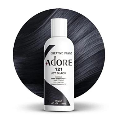 Abbildung von Adore Shining Semipermanente Haarfarbe, 121 Jet Black