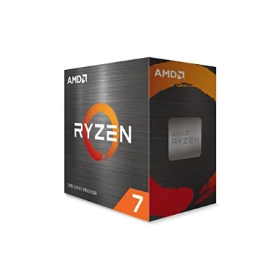 Abbildung von AMD Ryzen 7 5700X Prozessor (Basistakt: 3.4GHz, Max. Leistungstakt: bis zu 4.6GHz, 8 Kerne, L3 Cache 32MB, Socket AM4, ohne Kühler) 100 100000926WOF, Schwarz.