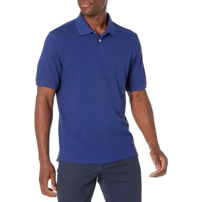 Abbildung von Amazon Essentials Herren Polohemd mit normaler Passform aus Baumwollpiqué (erhältlich in Big &amp; Tall), Marineblau, L