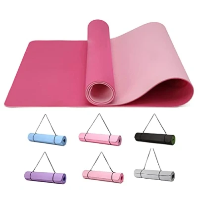 Abbildung von Good Nite Gymnastikmatte Yogamatte Fitnessmatte Rutschfest Trainingsmatte Sport Turn Matten Pilates Matte Bodenturnmatte Mit Tragegurt 183 x 61 0.6 cm (Rosa/Pflaume)