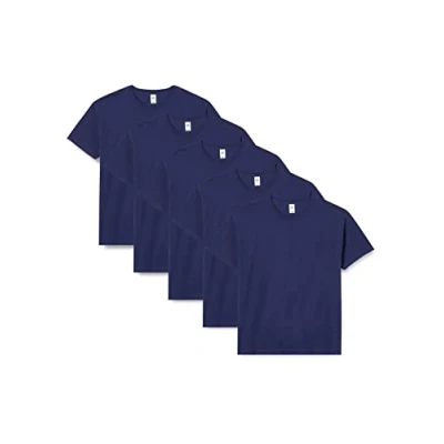 Abbildung von FRUIT OF THE LOOM Herren Original T. T Shirt, Navy, L (5er Pack)