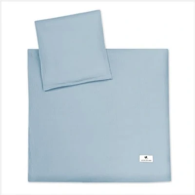 Abbildung von Julius Zöllner Bettwäsche Musselin denim, Gr. 80x80 und 35x40 cm, Babybettwäsche, Schadstoffgeprüft