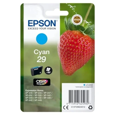 Abbildung von Epson C13T29824022 Cyan Original Tintenpatronen Pack of 1