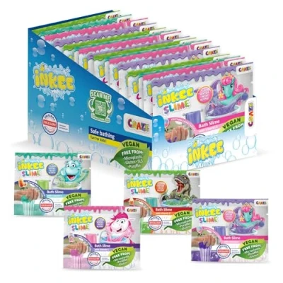 Abbildung von INKEE Bath Slime Mini 20er Pack Bade Glibber Schleim, 20x 20g Schleimpulver mit Vitamin E &amp; Aroma