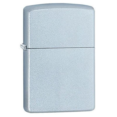 Abbildung von Zippo Feuerzeug 60000806 Satin Chrome Benzinfeuerzeug, Messing, Silber