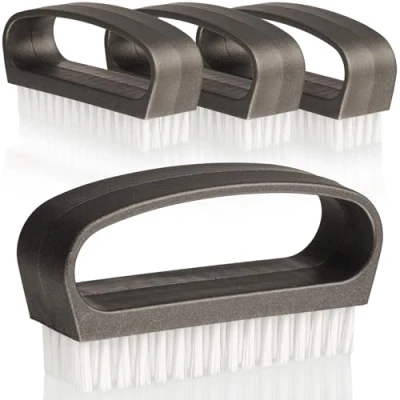 Abbildung von Hausfelder Handbürste mit Griff Nagelbürste weich Fingernagelbürste Handwaschbürste 4er Set (Weiß, weiche Borsten, Set)