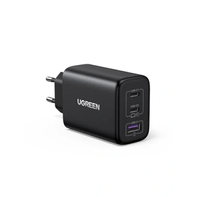 Abbildung von UGREEN USB C Ladegerät 65W 3 Port Netzteil PPS Schnellladegerät PD Charger 60W kompatibel mit MacBook Pro/Air, iPad iPhone 16/16 Pro Max, Galaxy S24 Ultra, Pixel, Steam Deck (Schwarz)