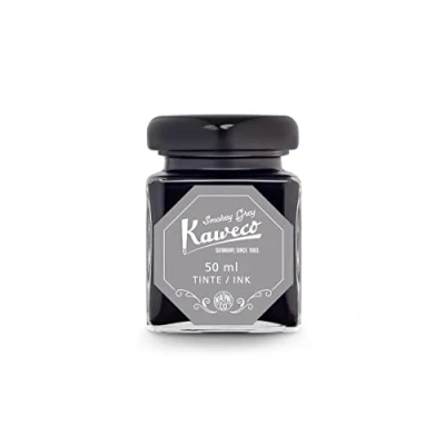 Abbildung von Kaweco Tinte im Glas in der Farbe rauchgrau grau, wasserlöslich, vegan, 50 ml Inhalt, 10002196