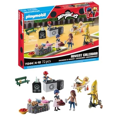 Abbildung von PLAYMOBIL Adventskalender Miraculous Ladybug Picknick in Paris 24 spannende Türchen Inklusive fünf Figuren 2024 Zauberhaftes Spielzeug für Kinder ab 4 Jahren 71344