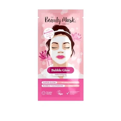Abbildung von The Beauty Mask Company Crazy Cactus Bubble Mask, 1 Sachets, Reinigungs Tuchmaske mit Kaktus , Wasserlilienextrakt &amp; Hyaluron, Hautpflege für jeden Hauttyp, vegan