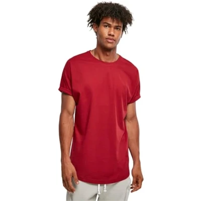 Abbildung von Urban Classics LONG Shaped Turnup Tshirt basic, Herren, Größe: XXL, Brickred
