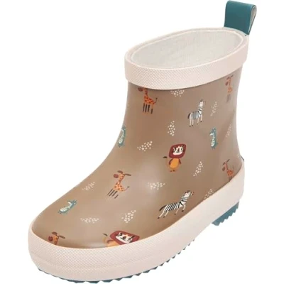 Abbildung von Playshoes Halbschaft Wildtiere Unisex Gummistiefel für Kinder, Größe: 24, Brown Schuhe