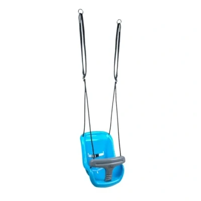 Abbildung von HUDORA Babyschaukel höhenverstellbar 120 180 cm in blau/grau für den Garten I Baby Swing Outdoor Kinderschaukel mit Sicherheitsbügel und Anschnallgurt Max. Benutzergewicht 25 kg