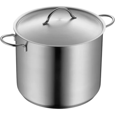 Abbildung von WMF Gemüse Suppentopf Induktion 28cm, Metalldeckel mit Dampföffnung, Kochtopf groß 14l, Cromargan Edelstahl mattiert, unbeschichtet, backofengeeignet