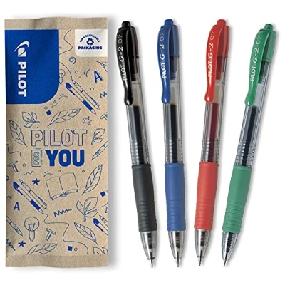 Abbildung von PILOT G2 7, Gelschreiber, (Schwarz, Blau, Rot, Grün), 1 Stück (4er Pack)