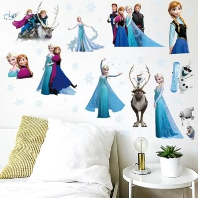 Abbildung von Kibi Wandtattoo Eiskönigin (Frozen) Wandsticker Frozen Disney für Kinderzimmer Living Room Removable Prinzessin Elsa Olaf