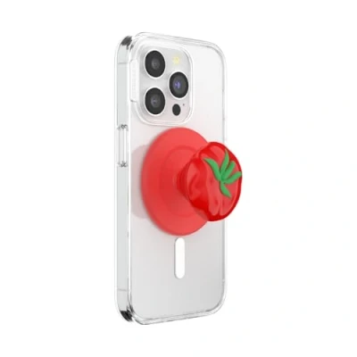 Abbildung von PopSockets: PopGrip Round für MagSafe Inklusive Adapterring Ausziehbarer Sockel und Griff mit einem Austauschbarem Top Smartphones Hüllen Pomodoro