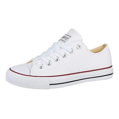 Abbildung von Elara Unisex Sneaker Low top Turnschuh Textil Chunkyrayan 36 46 01 A Weiss