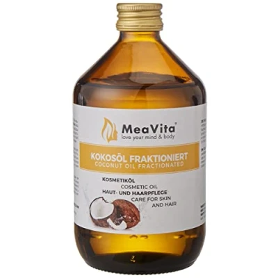 Abbildung von VitaFeel Kokosöl Fraktioniert 500 ml Transparent &amp; Flüssig Geruchsneutral, Feuchtigkeitsspendend für Haut Haar Natürliches Pflegeöl Make Up Entfernung, Massage Haarmaske