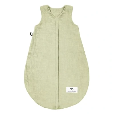 Abbildung von Julius Zöllner Musselin Sommerschlafsack lime, Größe 70 aus weicher Baumwolle, sicher und schadstoffgepüft, ideal für warme Sommernächte