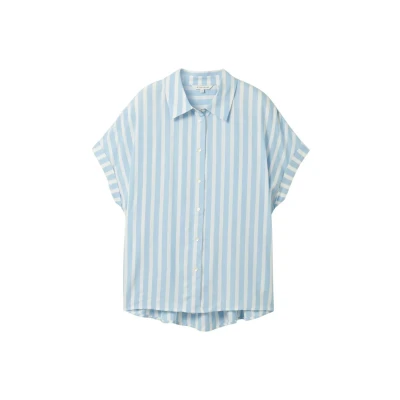 Abbildung von TOM Tailor Hemdbluse, Damen, Größe: 42, Offwhite blue vertical stripe