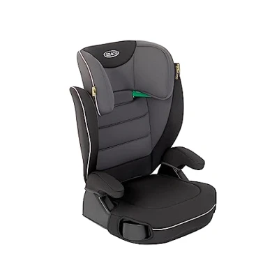 Abbildung von Graco Logico™ L i Size R 129, Kindersitz ca. 3,5 bis 12 Jahre (100 150 cm), höhenverstellbare Armlehnen, waschbare Sitzbezüge, Installation mit Fahrzeuggurt, schwarz, Midnight