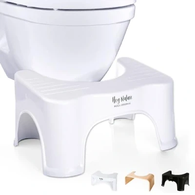 Abbildung von Hey Nature® HOCA medizinischer Toilettenhocker Erwachsene, Klohocker Schnelle Hilfe gegen Hämorrhoiden, Blähbauch, Verstopfung, Blähungen. Badhocker/WC Hocker wirkt als natürliches Abführmittel