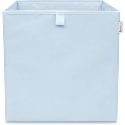 Abbildung von LIFENEY Aufbewahrungsbox einfarbig Hellblau I Spielzeugbox passend für Würfelregale Ordnungsbox das Kinderzimmer Aufbewahrungskorb als Accessoire dein Zuhause 33x33x33 cm