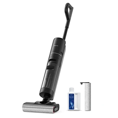 Abbildung von dreame H12 Pro Nass Trockensauger kabellos Kantenreinigungsbürste,Selbstreinigungsfunktion,Schmutzerkennung,LED Display,Laufzeit bis zu 35min,900mL Wassertank für Hartböden,Tierhaare,HHR25A,Schwarz