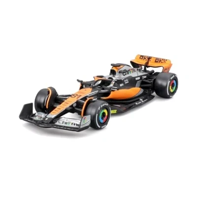 Abbildung von Bburago MCLaren MCL60 Oscar Piastri #81 2023 Realistisches Modellauto im Maßstab 1:43, gefahren von Piastri, offizielle Lizenz, empfohlenes Alter 3+ Jahre