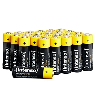Abbildung von Intenso Energy Ultra AA Mignon LR6 Alkaline Batterien, Gelb Schwarz, 24er Box